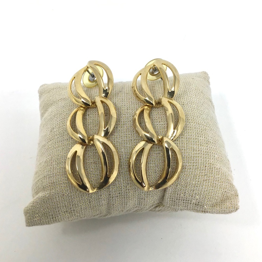 DANGLING GOLD EAR RINGS - Picture 5 of 8